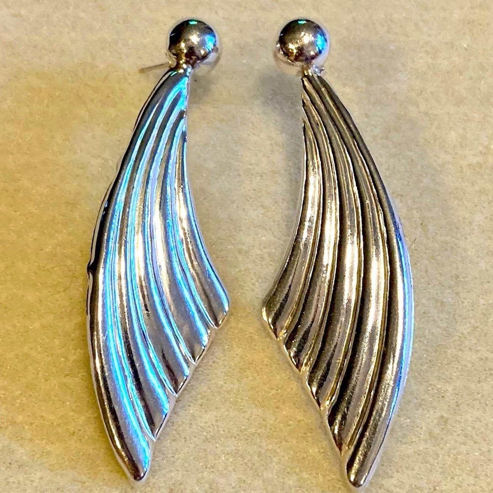 Art Deco Style Sterling Earrings